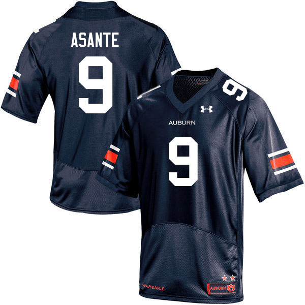 Men's Auburn Tigers #9 Eugene Asante Navy 2022 College Stitched Football Jersey